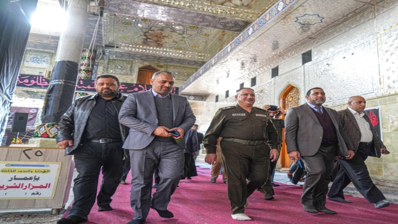 قائد شرطة محافظة بابل في رحاب طبيبة المعلولين الشريفة بنت الامام الحسن المجتبى (ع)