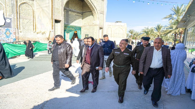 قائد شرطة محافظة بابل في رحاب طبيبة المعلولين الشريفة بنت الامام الحسن المجتبى (ع)