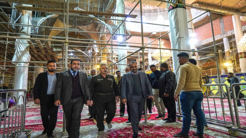 قائد شرطة محافظة بابل في رحاب طبيبة المعلولين الشريفة بنت الامام الحسن المجتبى (ع)
