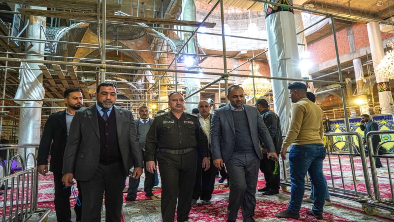 قائد شرطة محافظة بابل في رحاب طبيبة المعلولين الشريفة بنت الامام الحسن المجتبى (ع)