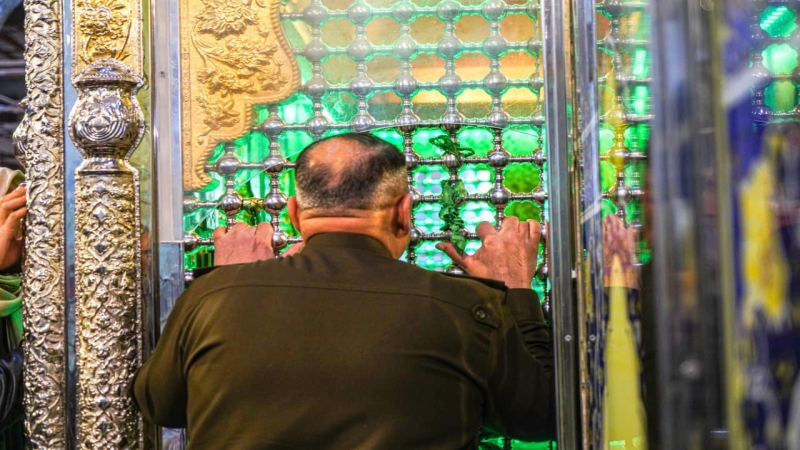 قائد شرطة محافظة بابل في رحاب طبيبة المعلولين الشريفة بنت الامام الحسن المجتبى (ع)