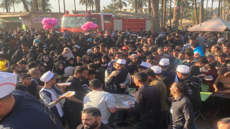 بركات كريم آل محمد في خدمة زائرين مرقد السيد العابد(ع)