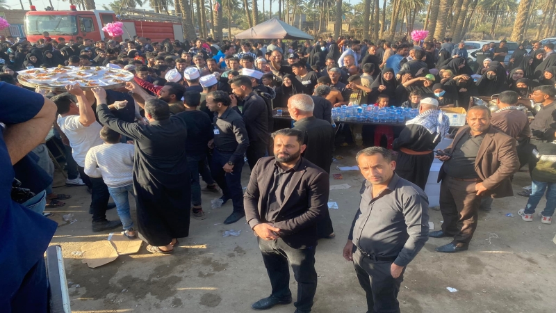 بركات كريم آل محمد في خدمة زائرين مرقد السيد العابد(ع)