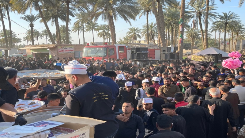 بركات كريم آل محمد في خدمة زائرين مرقد السيد العابد(ع)