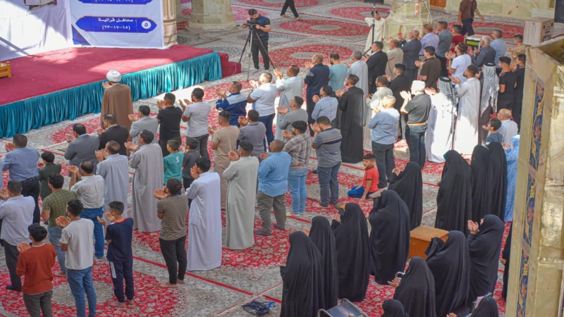 الْأَمَانَة الْخَاصَّة للمرقد الشَّرِيف تُقِيم صَلَاةِ الْعِيدِ الْمُبَارَكَة.