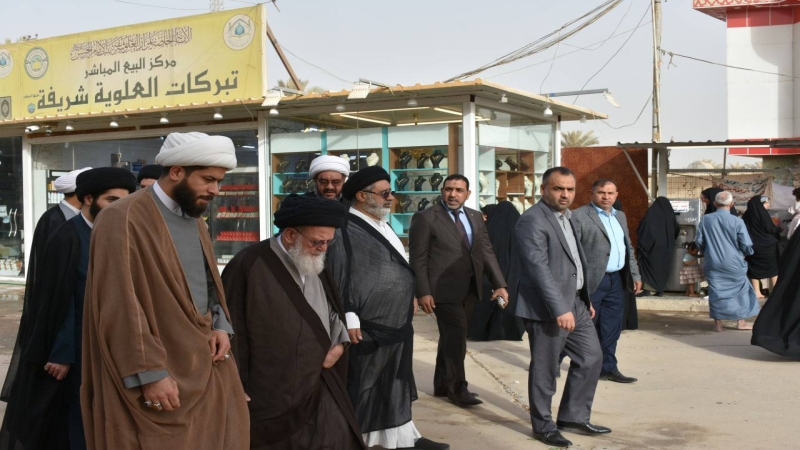 المرجع الديني السيد الزنجاني في ضيافة ريحانة المجتبى (عليهما السلام)