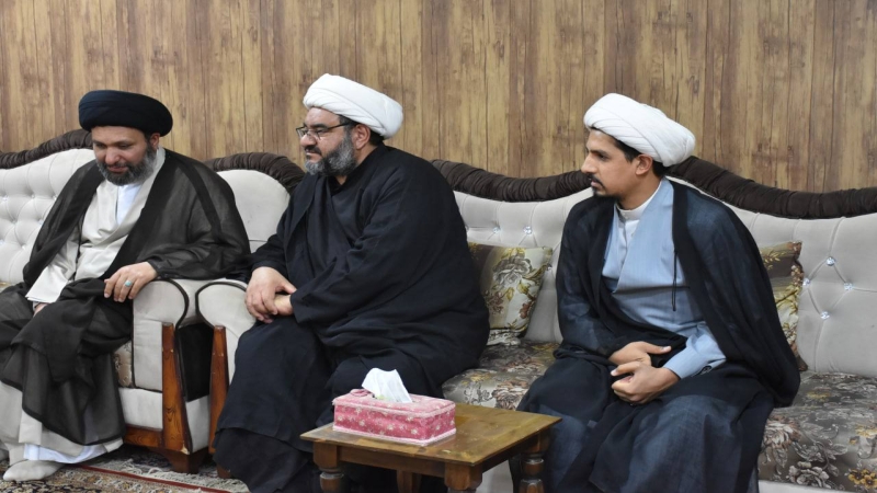 المرجع الديني السيد الزنجاني في ضيافة ريحانة المجتبى (عليهما السلام)