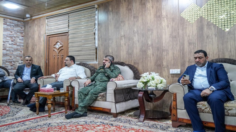 محافظ بابل وقائد فرقة العباس القتالية في ضيافة طبيبة المعلولين