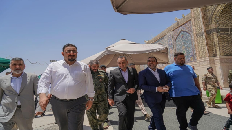 محافظ بابل وقائد فرقة العباس القتالية في ضيافة طبيبة المعلولين