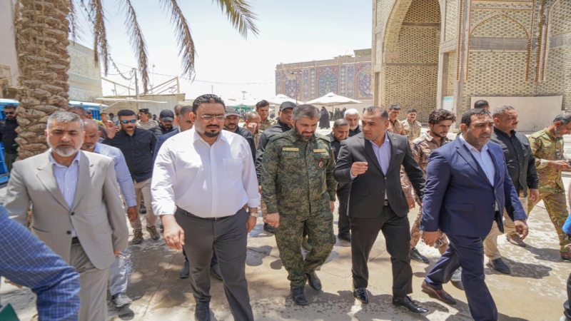 محافظ بابل وقائد فرقة العباس القتالية في ضيافة طبيبة المعلولين