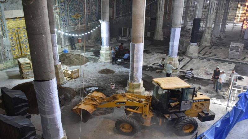 الْأَمَانَة الْخَاصَّة للمرقد الْمُطَهِّر تُوَاصِل إنجازاتها العُمْرَانِيَّة