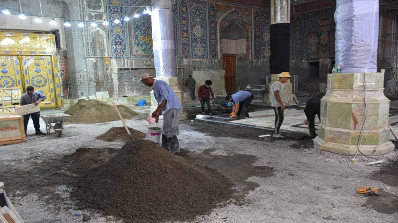 الْأَمَانَة الْخَاصَّة للمرقد الْمُطَهِّر تُوَاصِل إنجازاتها العُمْرَانِيَّة