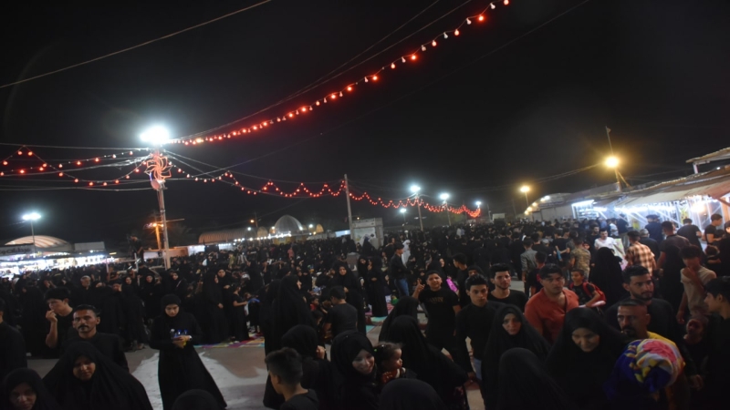 جموع من المعزين يعزون شهيدة الركب الحسيني العلوية الشريفة بنت الامام الحسن المجتبى (عليهما السلام) بمصابهم الجلل اعظم الله اجورنا واجوركم بشهادة سيد