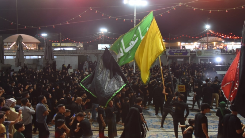 جموع من المعزين يعزون شهيدة الركب الحسيني العلوية الشريفة بنت الامام الحسن المجتبى (عليهما السلام) بمصابهم الجلل اعظم الله اجورنا واجوركم بشهادة سيد