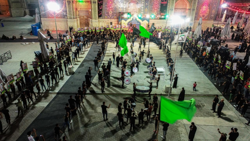 الأمانة الخاصة لمرقد المطهر تستقبل موكب شهداء الحشد الشعبي