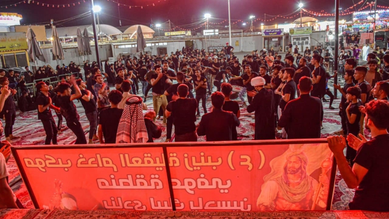 استمرار توافد المواكب المعزية لمرقد شهيدة الركب الحسيني العلوية الشريفة بنت الامام الحسن المجتبى