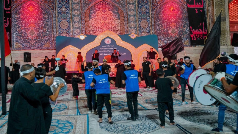 مرقد طبيبة المعلولين ..يستقبل عشرات المواكب الحسينية.
