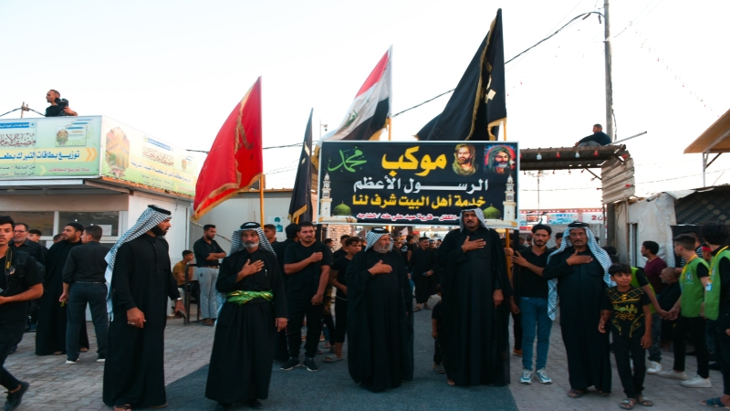 مواكبٌ حُسينية تنال شرف الخدمة في قبر قاضية الحاجات