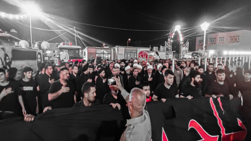 مراسيم تشيع النعش الرمزي السنوي بذكرى استشهاد السيده الشريفة بنت الامام الحسن (ع)