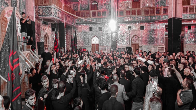 مراسيم تشيع النعش الرمزي السنوي بذكرى استشهاد السيده الشريفة بنت الامام الحسن (ع)