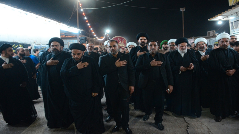 مراسيم تشيع النعش الرمزي السنوي بذكرى استشهاد السيده الشريفة بنت الامام الحسن (ع)
