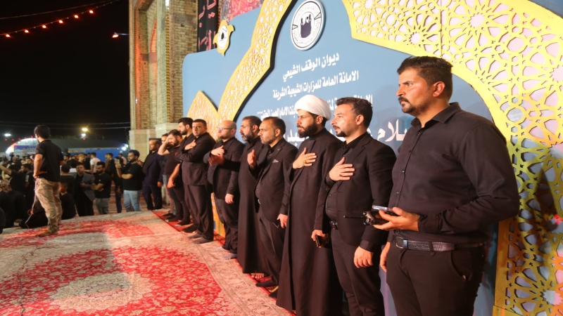 خدام العلوية الشريفة بنت الامام الحسن المجتبى يستقبلون المعزين بذكرى شهادة طبيبة المعلولين العلوية الشريفة بنت الامام الحسن المجتبى (ع)