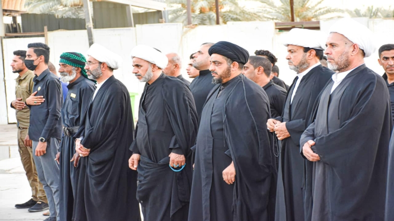 مراسيم التشييع الرمزي لنعش الإمام زين العابدين (عليه السلام)