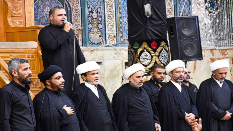 مراسيم التشييع الرمزي لنعش الإمام زين العابدين (عليه السلام)