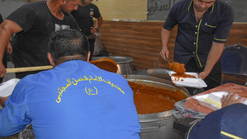 شعبة المضيف في الأمانة الخاصة للمرقد الشريف تستنفر طاقتها في يوم شهادة الإمام المجتبى (عليه السلام)