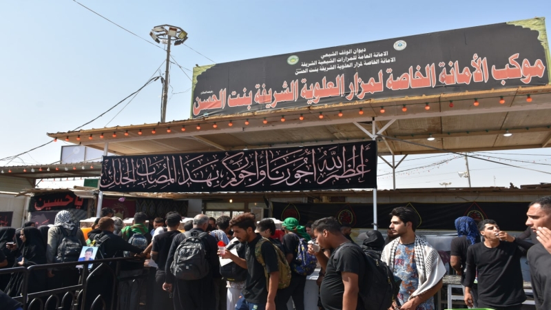 تتواصل الحشود المليونية لزيارة الأربعين المقدسة بالزحف نحو قبلة الأحرار