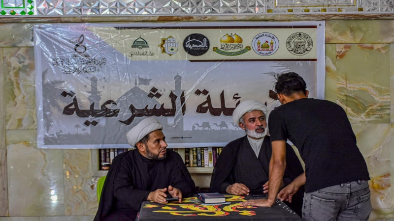 وَحْدَه الشُّؤُون الدِّينِيَّة وشعبة القرآن الكريم فِي الْحَرَمِ الشَّرِيفِ تَسْتَمِرُّ فِي نَشَاطِهَا التبليغي لزوار الْأَرْبَعِين الْكِرَام