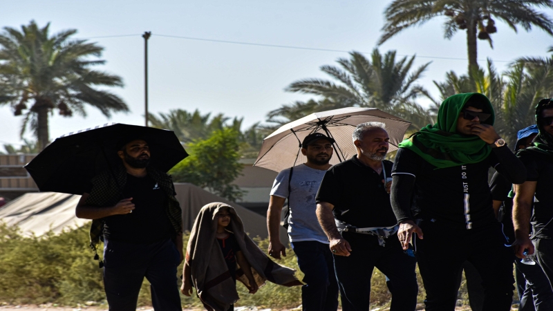 استمرار توافد الزائرين لمرقد شهيدة الركب الحسيني