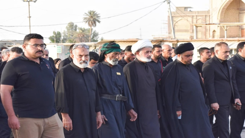 الْأَمَانَة الْخَاصَّة للمرقد الْمُطَهِّر تُقِيم مَرَاسِيم تَشْيِيع النَّعْش الرمزي لِسَيِّد الْأَنْبِيَاءِ وَالْمُرْسَلِينَ مُحَمَّد (ص) فِي الْحَرَم