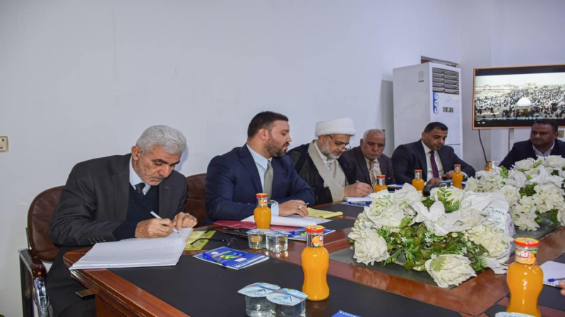 تشرف وفد رفيع المستوى من ديوان الوقف الشيعي برئاسة الوكيل الديني والثقافي الدكتور احسان جعفر احمد والوفد المرافق له بزيارة طبيبة المعلولين العلوية شري