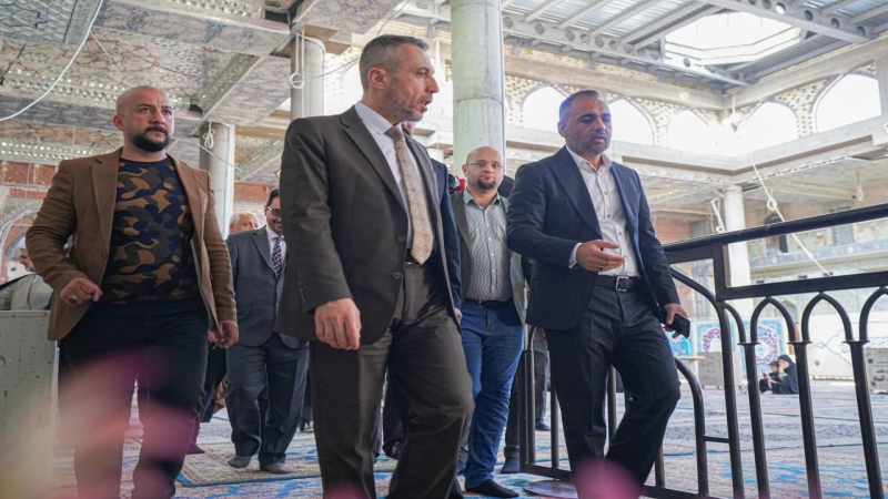 تشرف وفد رفيع المستوى من ديوان الوقف الشيعي برئاسة الوكيل الديني والثقافي الدكتور احسان جعفر احمد والوفد المرافق له بزيارة طبيبة المعلولين العلوية شري