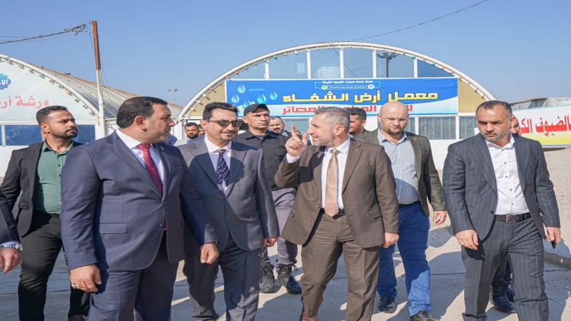 تشرف وفد رفيع المستوى من ديوان الوقف الشيعي برئاسة الوكيل الديني والثقافي الدكتور احسان جعفر احمد والوفد المرافق له بزيارة طبيبة المعلولين العلوية شري