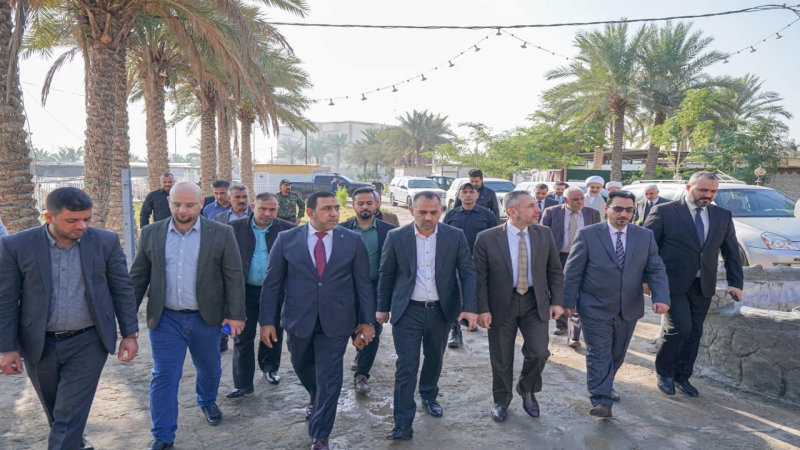 تشرف وفد رفيع المستوى من ديوان الوقف الشيعي برئاسة الوكيل الديني والثقافي الدكتور احسان جعفر احمد والوفد المرافق له بزيارة طبيبة المعلولين العلوية شري
