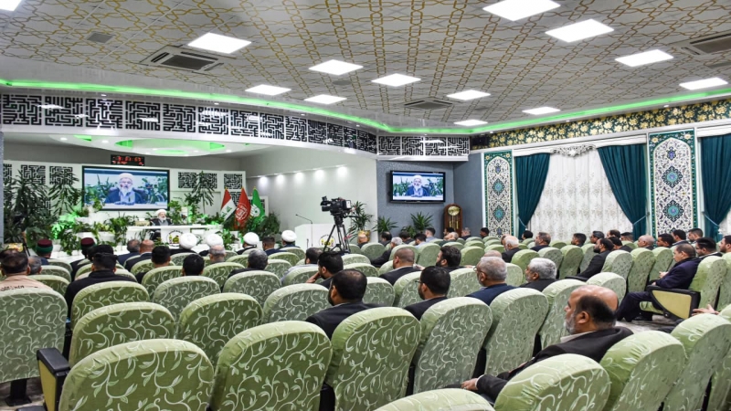 وفد من شعبة الشؤون الدينية النسوية التابعة إلى المزار المطهر في ضيافة العتبة الحسينية المقدسة