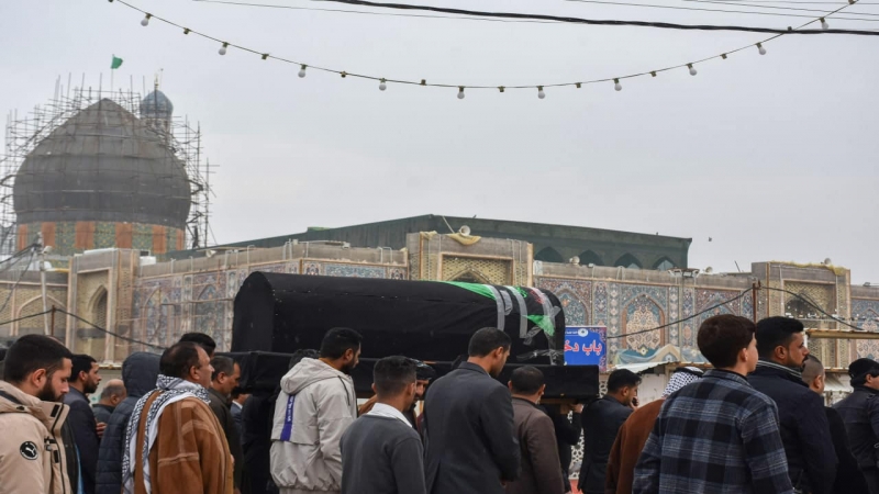 نعش المظلومة الصديقة السيدة فاطمة الزهرآء (ع) يرفع في حرم العلويَّة الطاهرة السيَّدة شريفة (عليها السلام)