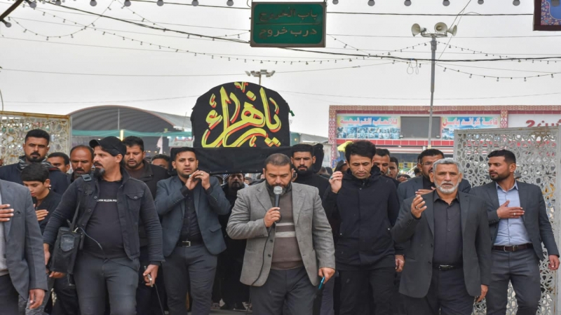 نعش المظلومة الصديقة السيدة فاطمة الزهرآء (ع) يرفع في حرم العلويَّة الطاهرة السيَّدة شريفة (عليها السلام)