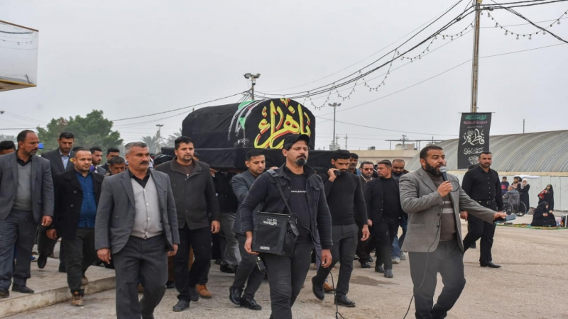 نعش المظلومة الصديقة السيدة فاطمة الزهرآء (ع) يرفع في حرم العلويَّة الطاهرة السيَّدة شريفة (عليها السلام)