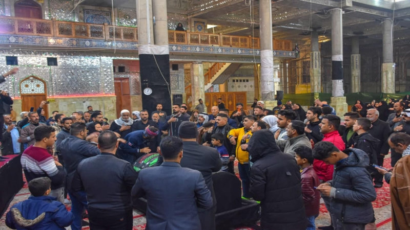 نعش المظلومة الصديقة السيدة فاطمة الزهرآء (ع) يرفع في حرم العلويَّة الطاهرة السيَّدة شريفة (عليها السلام)