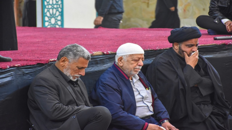 نعش السيدة الجليلة ام البنين يرفع في حرم العلويَّة الطاهرة السيَّدة شريفة (عليها السلام)
