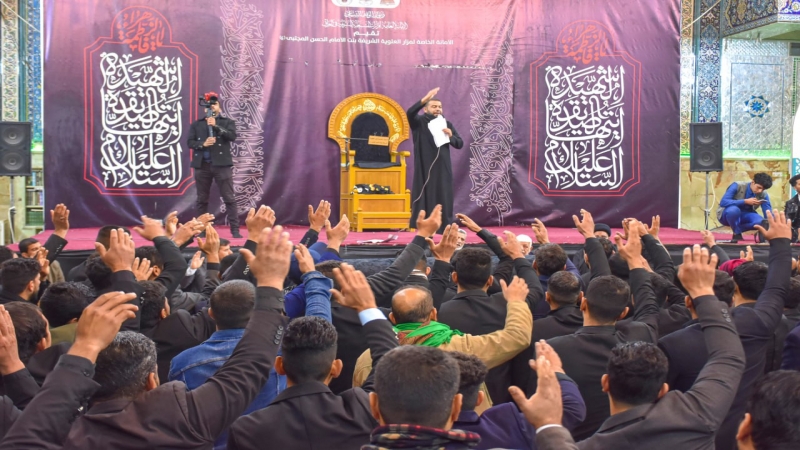 نعش السيدة الجليلة ام البنين يرفع في حرم العلويَّة الطاهرة السيَّدة شريفة (عليها السلام)