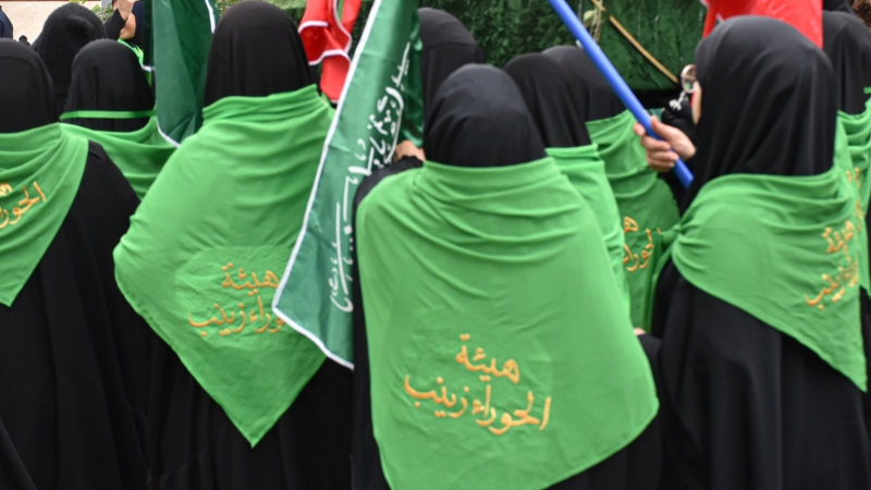 مواكب العزاء تحيي وفاة السيدة فاطمة ام البنين في رحاب طبيبة المعلولين الشريفة بنت الامام الحسن المجتبى (عليهما السلام)