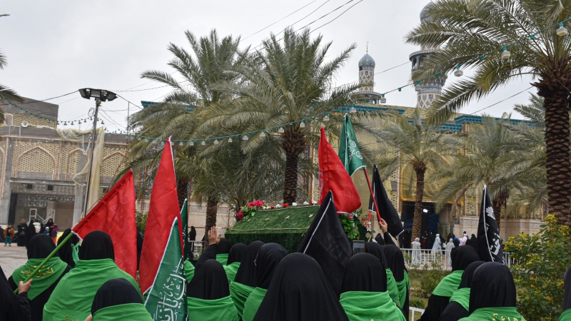 مواكب العزاء تحيي وفاة السيدة فاطمة ام البنين في رحاب طبيبة المعلولين الشريفة بنت الامام الحسن المجتبى (عليهما السلام)