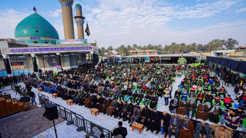 الأمانة الخاصة للمرقد المطهر تشارك في أحياء شهادة علي بن الحسين