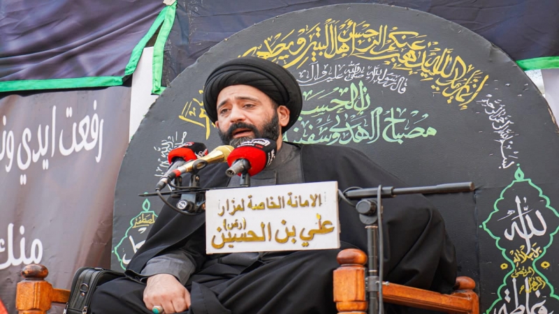 الأمانة الخاصة للمرقد المطهر تشارك في أحياء شهادة علي بن الحسين
