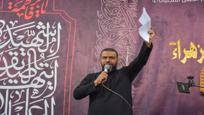 الأمانة الخاصة لمرقد الشريفة بنت الحسن (ع)تقيم مراسيم التشييع الرمزي لنعش الامام الهادي (ع)