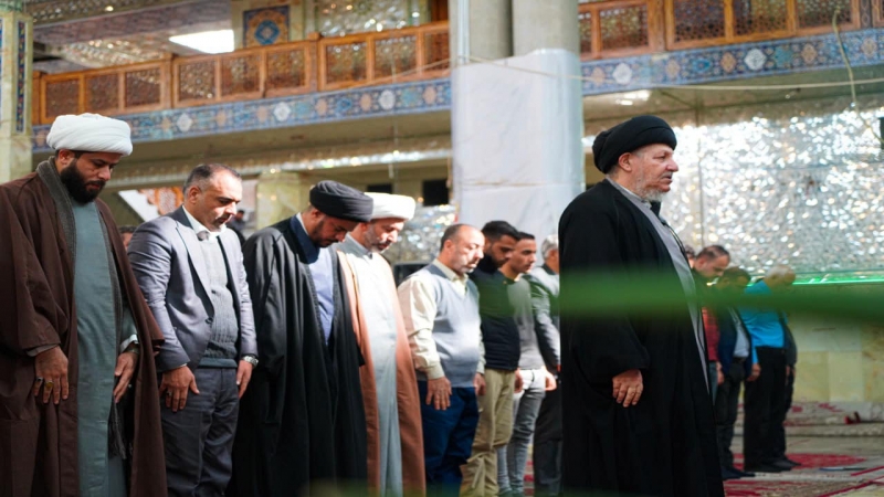 اية الله عبد المنعم الحكيم في رحاب الشريفة بنت الحسن (ع)